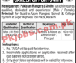 Quaid e Azam Rangers School & College Management PK Jobs