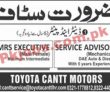 Toyota Motors Announced Latest Management Pk Jobs 2021